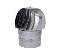Fumaiolo Comignolo Canna Fumaria Camino Cappello Testa Girevole In Acciaio Inox attacco maschio (Ø CM 12)