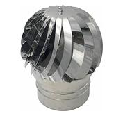 Fumaiolo Comignolo Canna Fumaria Camino Cappello Testa Girevole In Acciaio Inox attacco maschio (Ø CM 10)