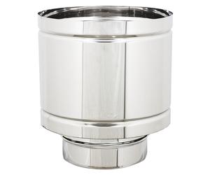 Fumaiolo comignolo cappello antivento a forma di Botte acciaio inox da 8 a 25 cm