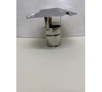 Fumaiolo comignolo cappello cinese fisso acciaio zincato per stufa camino (130mm femmina)