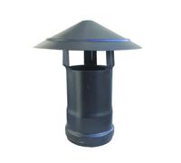 Fumaiolo Comignolo Fisso Ø8x21 cm Nero per Canna Fumaria Stufa Pellet