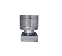 Fumaiolo Comignolo Fisso Antivento Acciaio Inox Quadrato Canna Fumaria