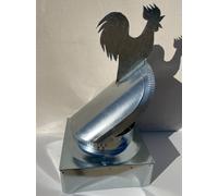 FUMAIOLO,COMIGNOLO GIREVOLE GALLO CON GALLETTO ZINCATO PER CANNA FUMARIA