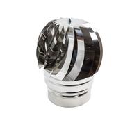 Fumaiolo Comignolo Girevole Inox Zincato Base Tonda con Attacco Maschio 130 mm - Zinco Group
