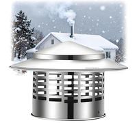 Fumaiolo Comignolo in Acciaio Inox 304, Cappello for Camino Rotondo, Terminale Canna Fumaria Camino Cappello Testa, Tappo di Sfiato per Tetto, Anti-uccelli Ventilazione(220mm/8.6in)