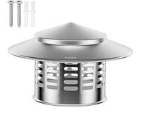 Fumaiolo Comignolo in acciaio inox 304, Terminale Canna Fumaria Camino Cappello Testa, Tappo di Sfiato per Tetto, Anti-uccelli Ventilazione(160mm/6")