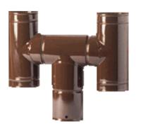 Fumaiolo Comignolo Modello H Marrone per Tubo Stufa Canna Fumaria