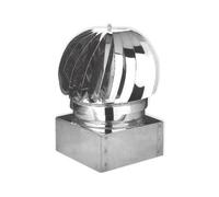 FUMAIOLO VENTOLINO ZINCATO CAPPELLOTTO GIREVOLE QUADRO CM.27X27 COMIGNOLO TUBO S