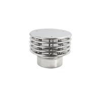 Fumaiolo con lamelle inox base tonda innesto M maschio da 140mm