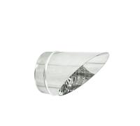 Fumaiolo da 120mm tipo a becco inox AISI 304 base tonda innesto M maschio