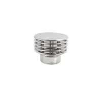 Fumaiolo da 130mm tipo con lamelle inox base tonda innesto M maschio