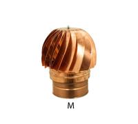 Fumaiolo da 140mm tipo radiante eolico di rame base tonda innesto M maschio