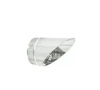 Fumaiolo da 150mm tipo a becco inox AISI 304 base tonda innesto M maschio