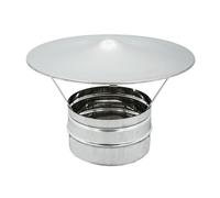 Fumaiolo da 180mm tipo cinese inox base tonda innesto M maschio