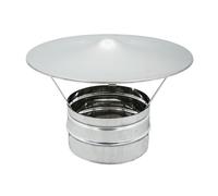 Fumaiolo da 200mm tipo cinese inox base tonda innesto M maschio
