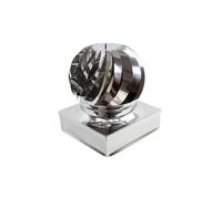 Fumaiolo da 20x20cm base quadra tipo radiante eolico inox AISI 304