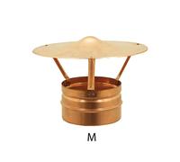 Fumaiolo da 220mm tipo cinese di rame base tonda innesto M maschio