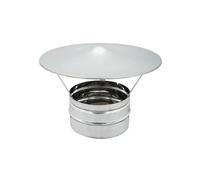 Fumaiolo da 220mm tipo cinese inox base tonda innesto M maschio