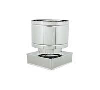 Fumaiolo da 22x32cm tipo botte 4 venti inox AISI 304 base rettangolare