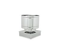 Fumaiolo da 32X42cm tipo botte 4 venti inox AISI 304 base rettangolare