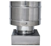 Fumaiolo Fisso Antivento Inox 35x35 Cm Riscaldamento