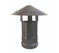 FUMAIOLO FISSO NERO OPACO PER STUFA A PELLET D.CM. 10