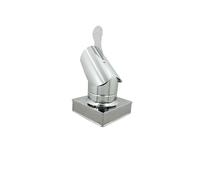 Fumaiolo gallo 40x40cm in acciaio inox base quadra