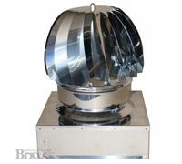 Fumaiolo girevole attacco quadrato 420x420 mm Terminale eolico Inox per Tubi