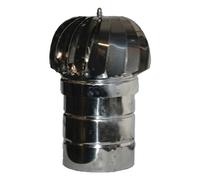 Fumaiolo girevole BRIXO Ventolino inox con base tonda D.25 cm