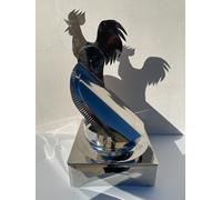 Fumaiolo,Girevole comignolo Gallo Inox con Galletto