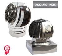 FUMAIOLO GIREVOLE TERMINALE RADIANTE CAMINO MASCHIO ACCIAIO INOX COMIGNOLO STUFA