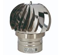 FUMAIOLO GIREVOLE TERMINALE RADIANTE CAMINO MASCHIO TONDO INOX COMIGNOLO STUFA