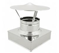 Fumaiolo in acciaio inox quadro a cappello cinese