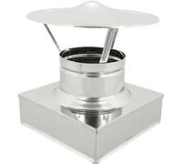 FUMAIOLO INOX QUADRO A CAPPELLO 'CINESE' 270x270 mm