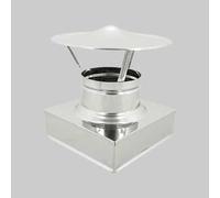 Fumaiolo quadro a cappello cinese 300x300 mm