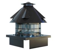 Fumaiolo radiante elettrico con attacco quadro 220V aspiratore per fumo 30/40cm