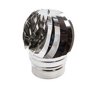 Fumaiolo radiante eolico inox base tonda (80mm)