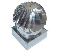 Fumaiolo radiante eolico zincato base quadra (42x42cm)