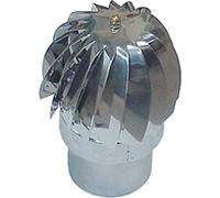 Fumaiolo radiante eolico zincato base tonda (120mm)