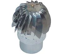Fumaiolo radiante eolico zincato base tonda (200mm)