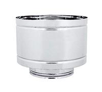 Fumaiolo terminale a botte 4 venti inox doppia parete (Di 130 - De 180 mm)