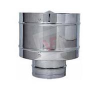 FUMAIOLO TESTA RADIANTE FISSO ANTI-VENTO ATTACCO TONDO DIAMETRO 22 CM