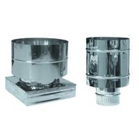 FUMAIOLO TESTA RADIANTE FISSO ANTI-VENTO CM.32X32 ATTACCO QUADRATO