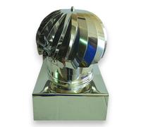Fumaiolo testa radiante girevole quadro in acciaio inox con doppio cuscinetto antibloccaggio resistente