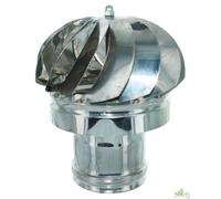 FUMAIOLO VENTOLA COMIGNOLO CANNA FUMARIA TURBO INOX AISI 304 ROTONDO D. Ø 8CM