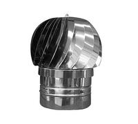 FUMAIOLO VENTOLINI TONDI INOX MISURE DA CM.10 A 30 CANNE FUMARIE RISCALDAMENTO