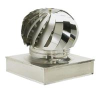 FUMAIOLO VENTOLINO INOX CAPPELLOTTO GIREVOLE RETTANGOLARE CM.32X42 COMIGNOLO TUB