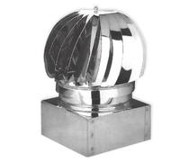 FUMAIOLO VENTOLINO ZINCATO CAPPELLOTTO GIREVOLE QUADRO CM.52X52 COMIGNOLO TUBO S
