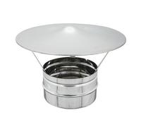 FUMAIOLO VENTOLINO TESTE RADIANTI A CAPPELLO CINESE INOX MISURE DA 8 A 14