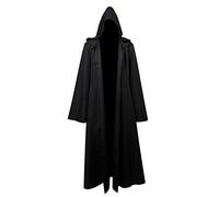 Fuman Dark Jedi Robe Cosplay Fallen Jedi Mantello Halloween Natale Carnevale Festa Costume (Nero, M)